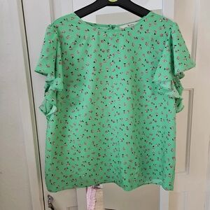 Floral Green Women's Top